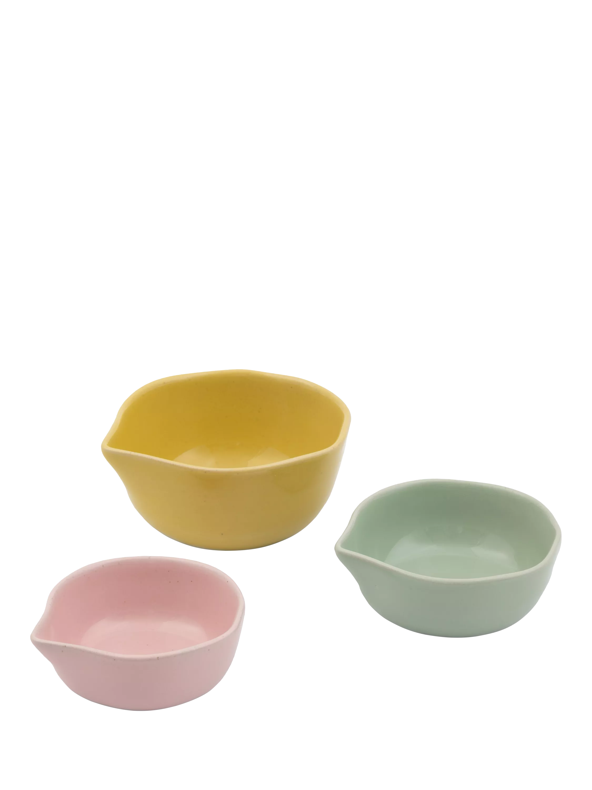 Jamie Oliver Big Love Nesting Stoneware Pinch-Me Pots, Set of 3, Multi