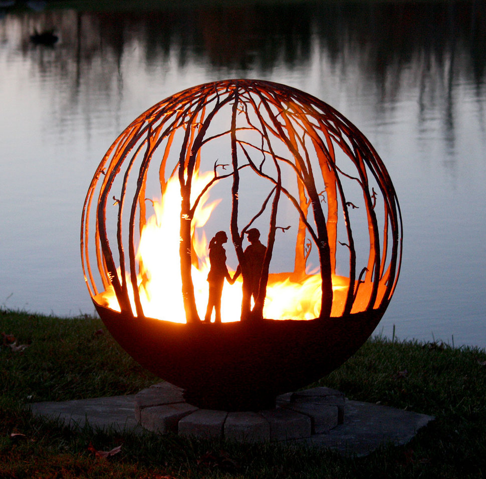 Love Story Art Steel Fire Pit