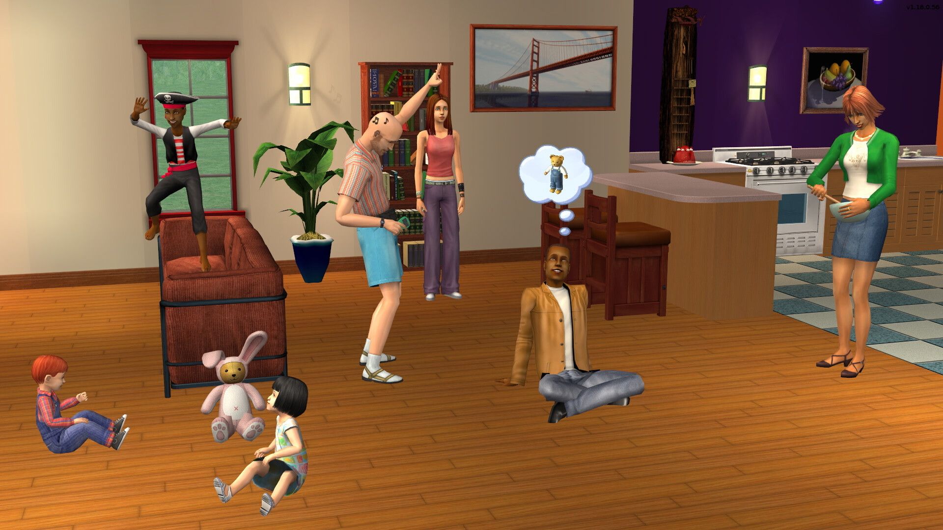 A promotional screenshot from the game "The Sims™ 2 Legacy Collection."
