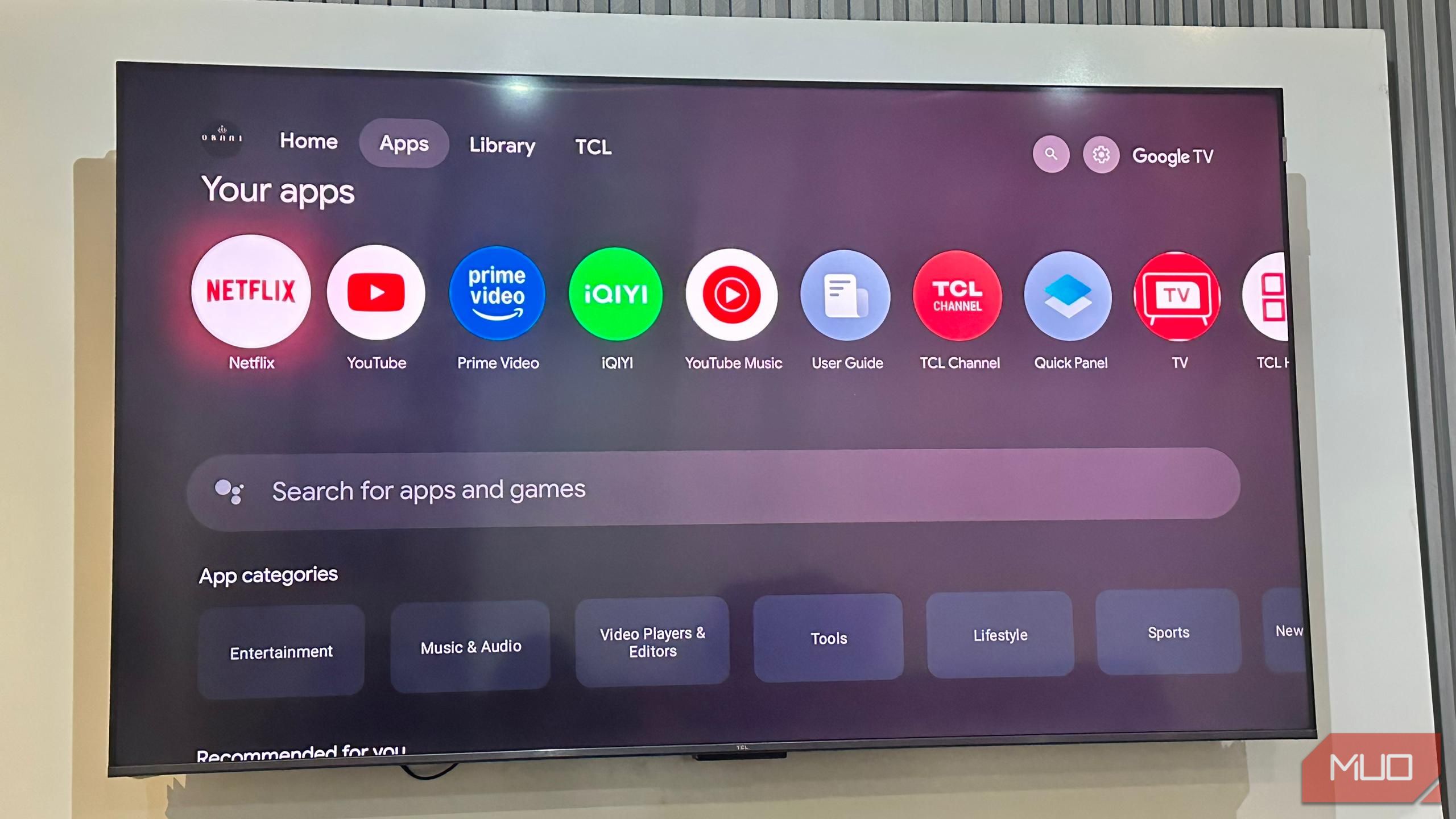 image showing app drawer on Hisense Smart TV