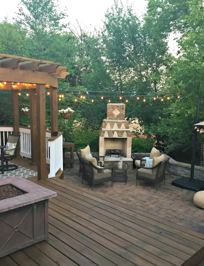How to string lights over patio