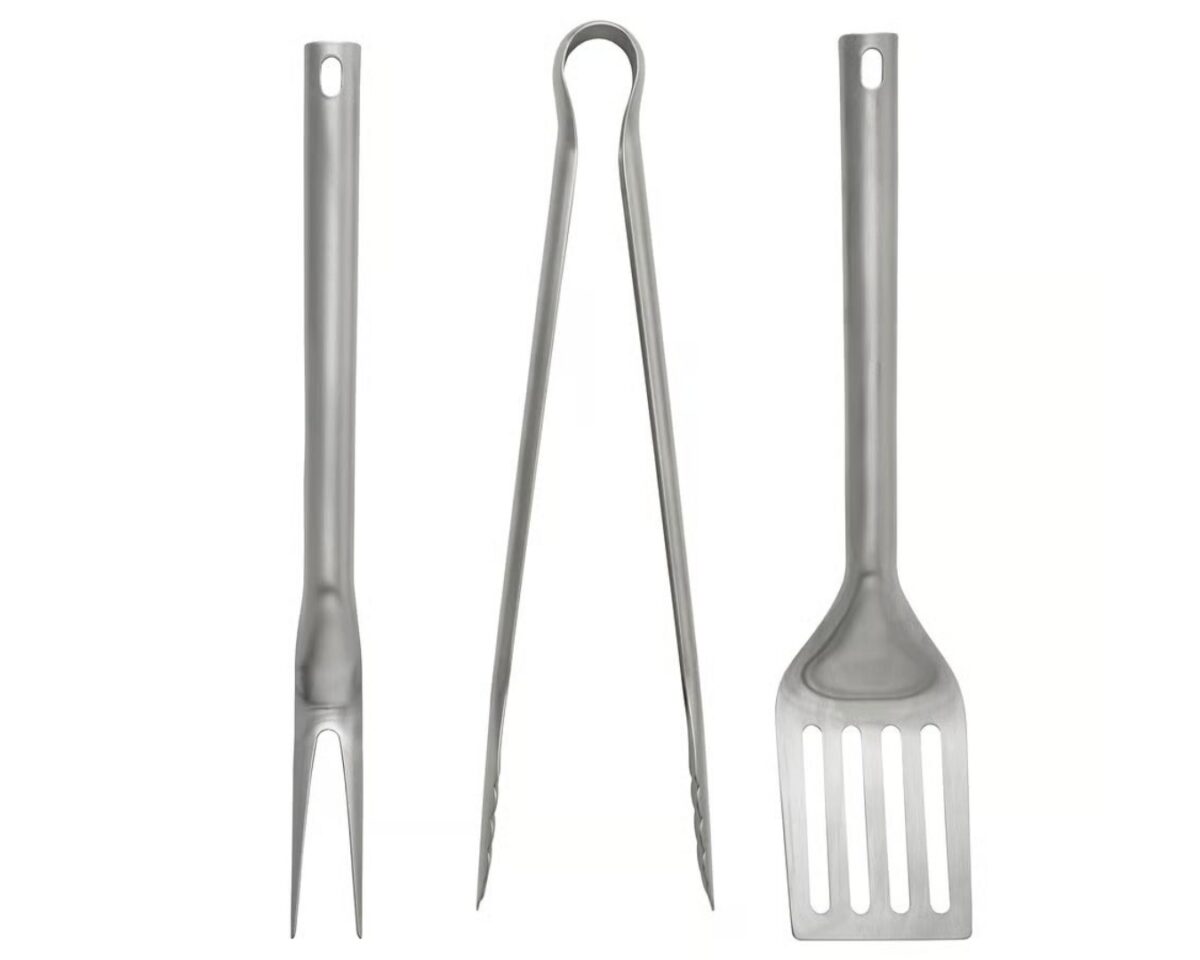 Champagne Taste, IKEA Budget: Outdoor Kitchen Ideas for Less 23 GRILLTIDER Three-Piece Barbecue Set