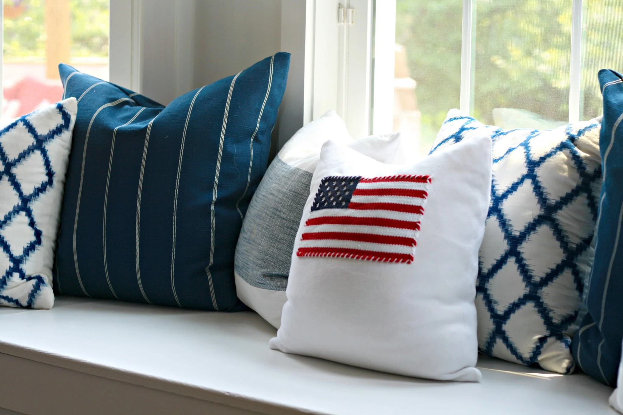 Seasonal pillow from sweater