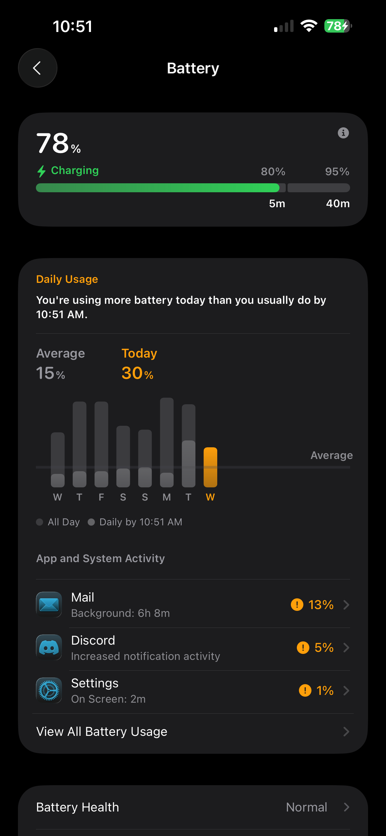 Charging estimate time remaining in iOS 26