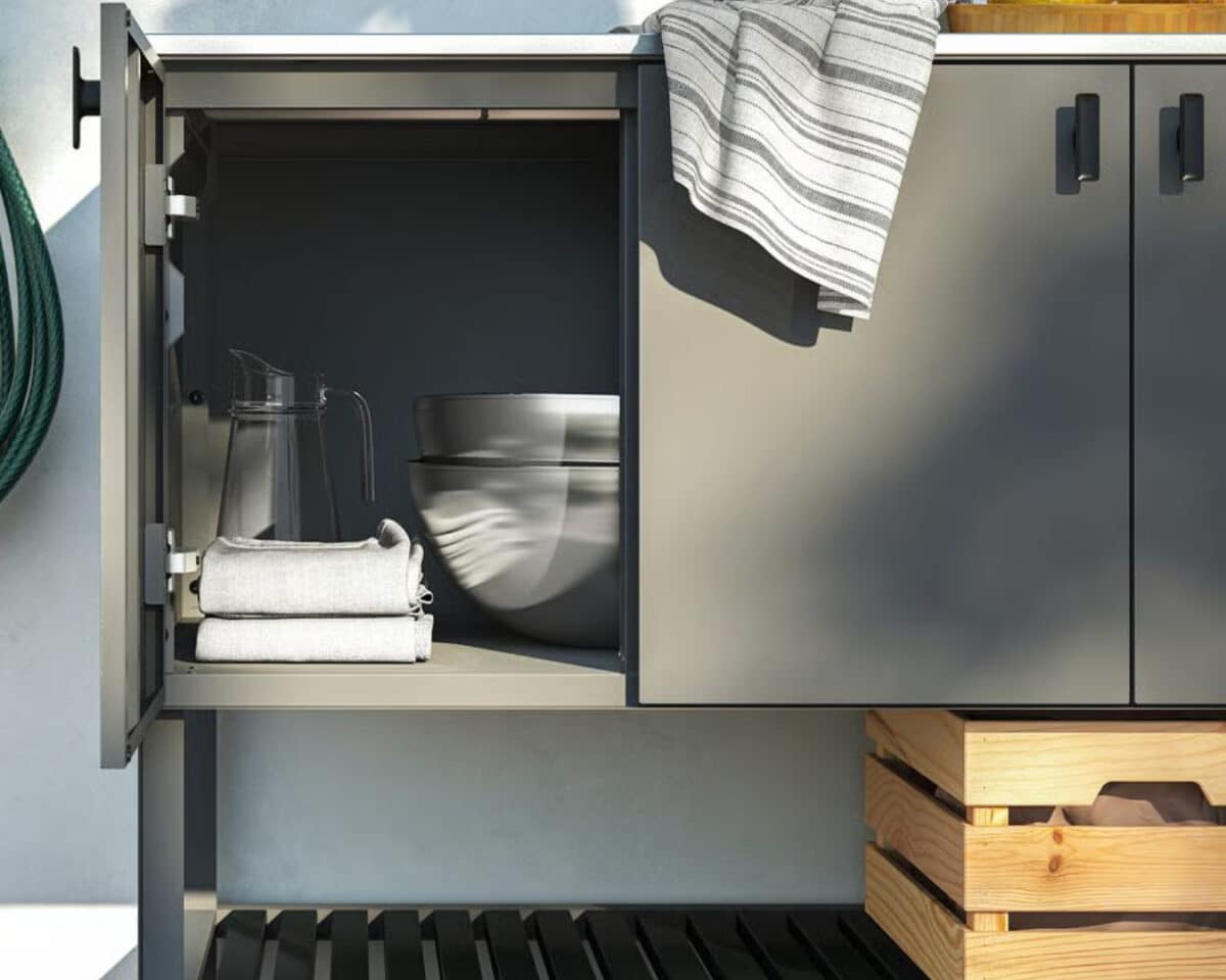 Champagne Taste, IKEA Budget: Outdoor Kitchen Ideas for Less 19 BÅTSKÄR Closed Kitchen Unit