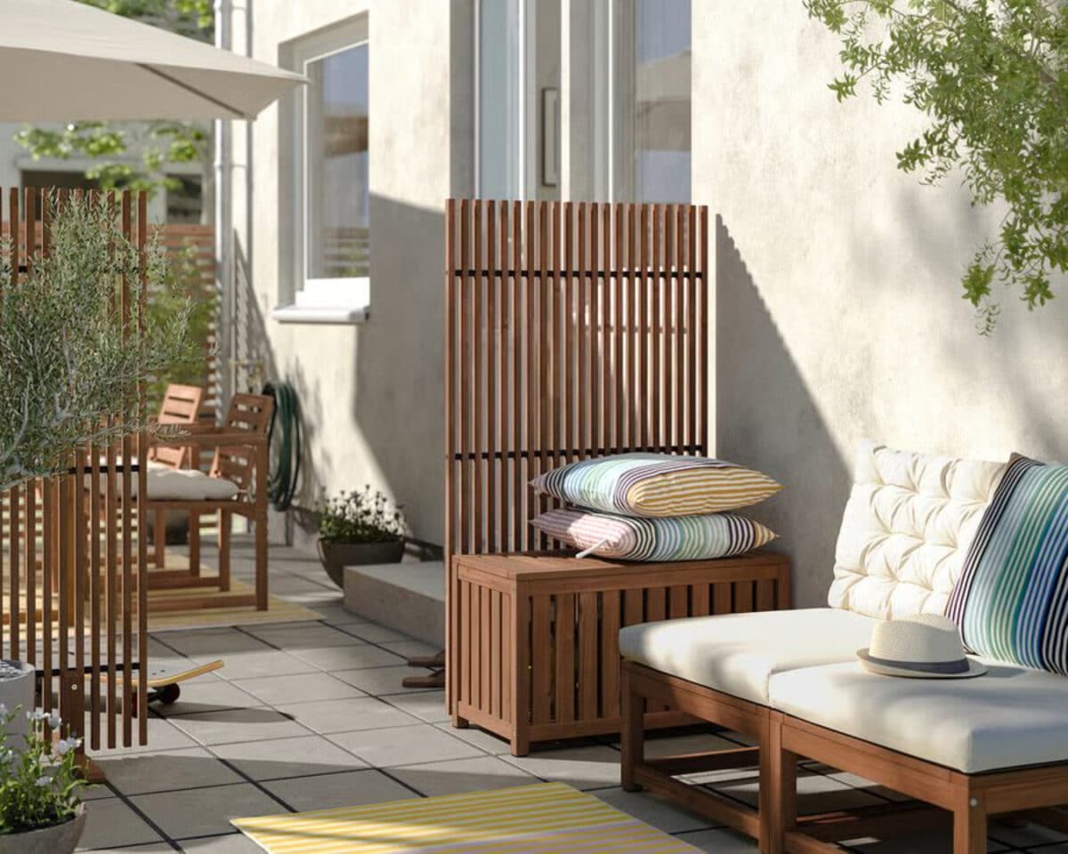 Champagne Taste, IKEA Budget: Outdoor Kitchen Ideas for Less 27 NÄMMARÖ Privacy Screen