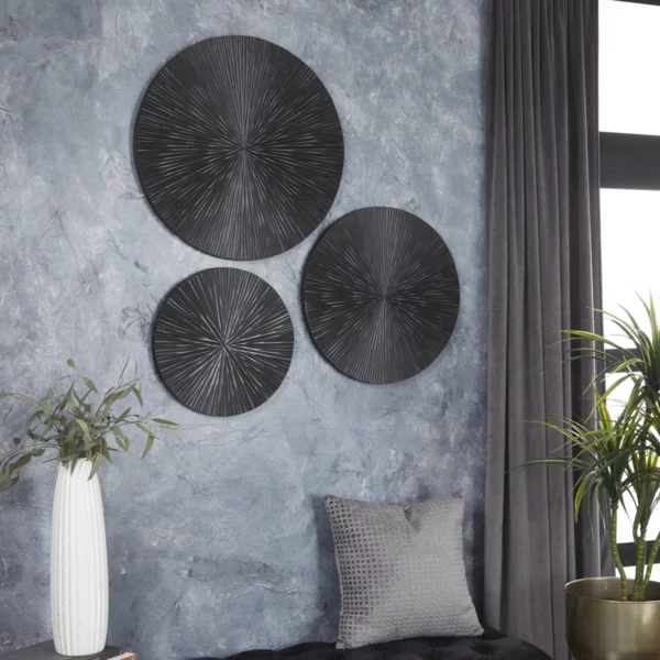 radial plate wall decor set