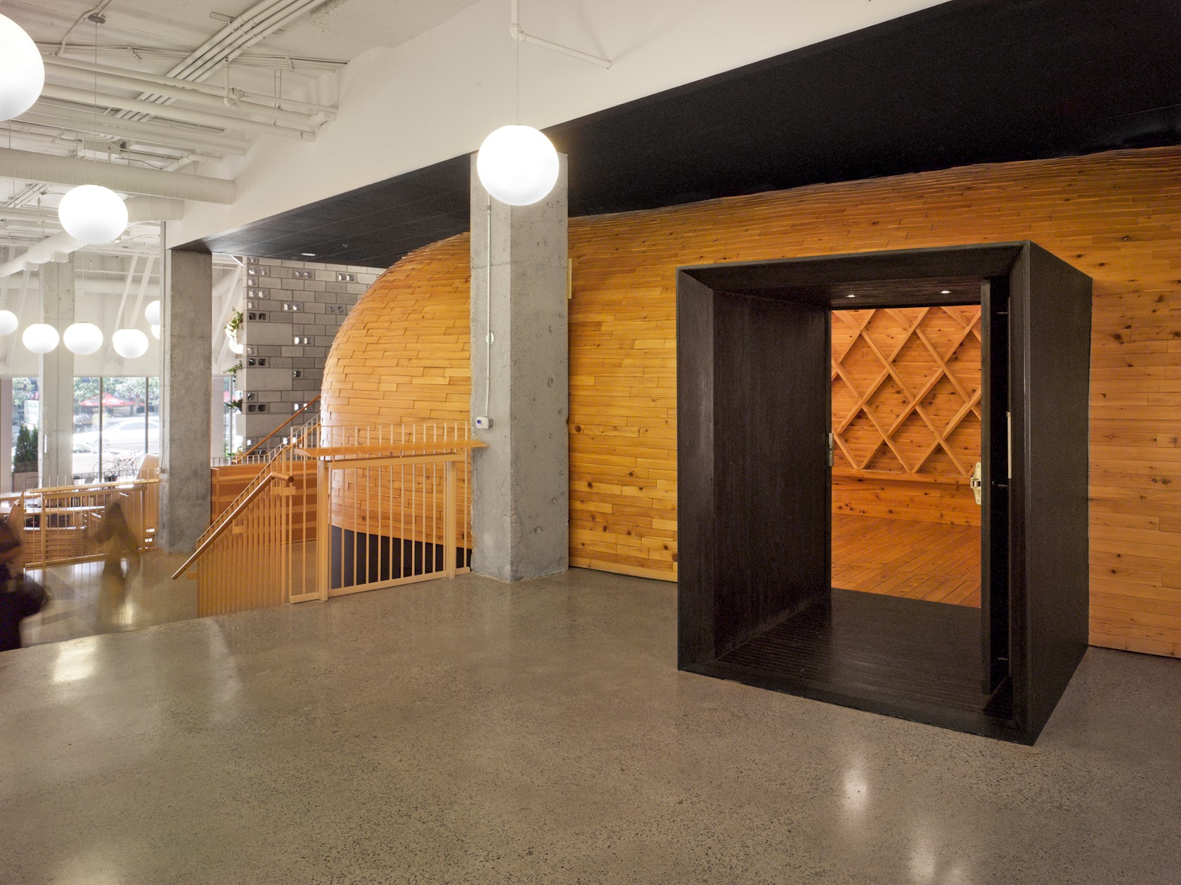 longhouse entrance - © LGA Architectural Partners