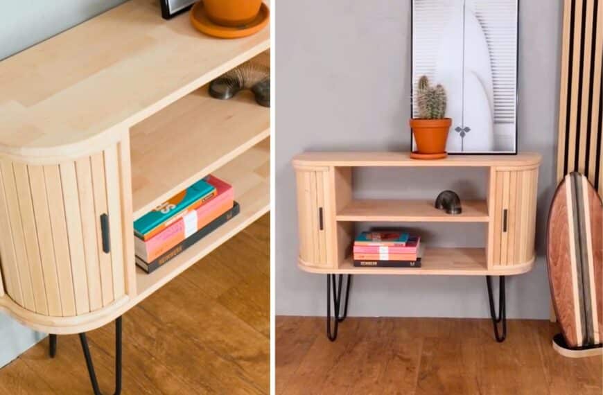 Recreate a $700 Console for Under $100 With This IKEA Hack 18 IKEA Bread Bin Hack MAGASIN TV stand