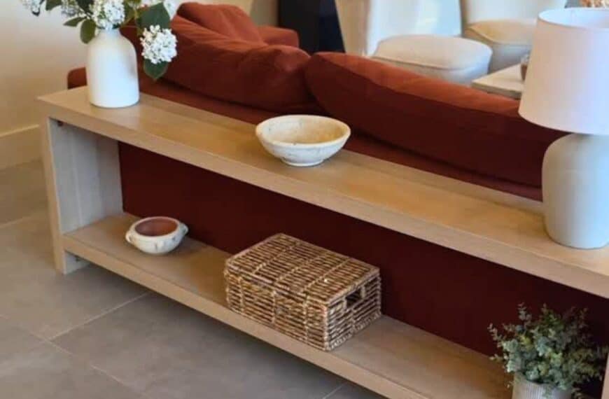 Recreate a $700 Console for Under $100 With This IKEA Hack 16 IKEA LACK sofa table