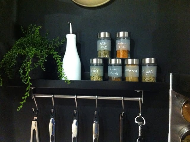 21 Unusual Ways to Use the IKEA Picture Ledge All Around the House 17 RIBBA spice rack and kitchen rail