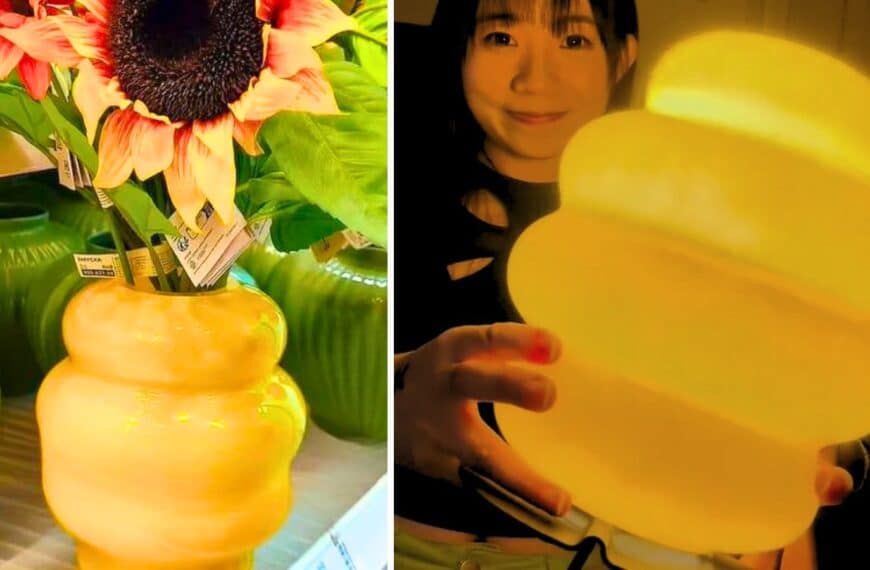 IKEA KÄLLARHALS vase beehive lamp hack, yellow table lamp
