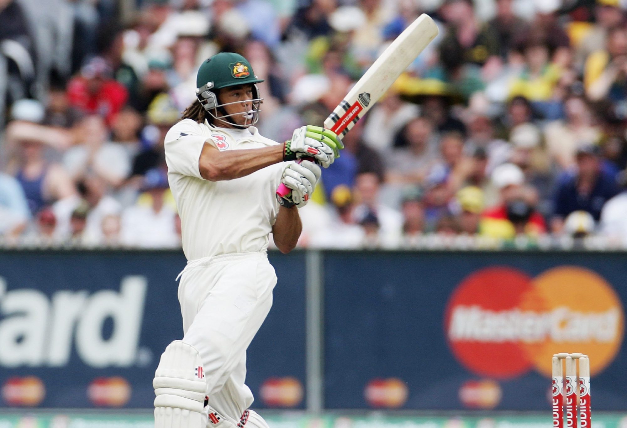 MELBOURNE, AUSTRALIA - DECEMBER 27: Andrew Symonds of Australia in action during day two of the fourth Ashes Test Match between Australia and England at the Melbourne Cricket Ground on December 27, 2006 in Melbourne, Australia. (Photo by Hamish Blair/Getty Images)