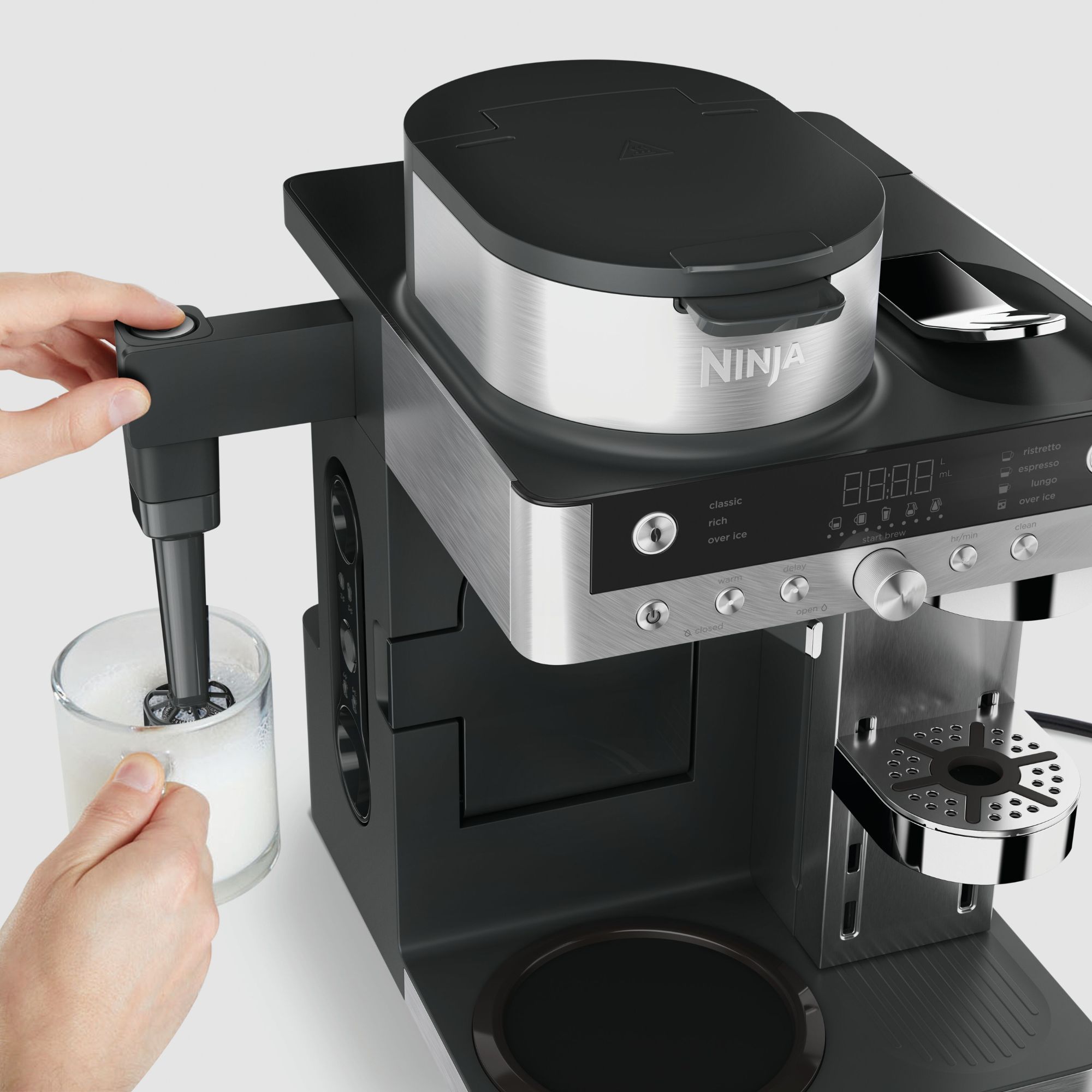 Ninja filter coffee machine frothing wand