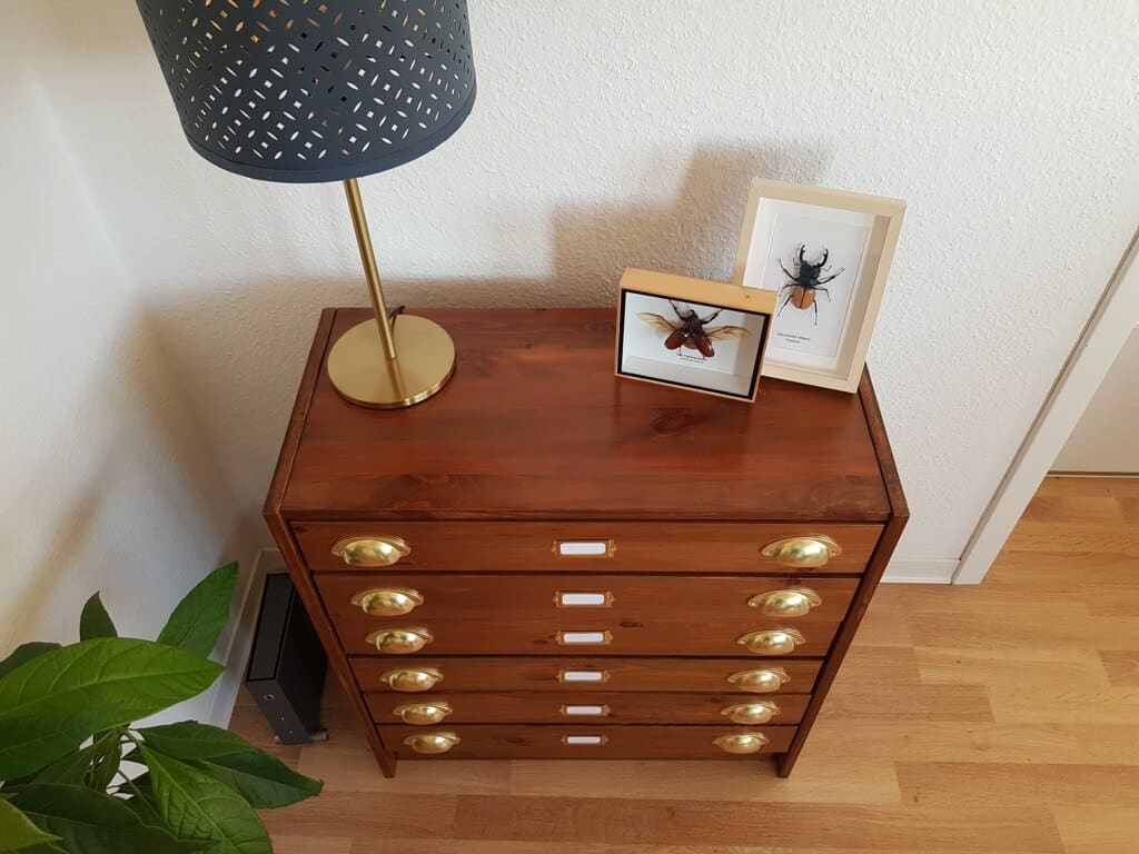 filing cabinet hack using the IKEA RAST chest of drawers