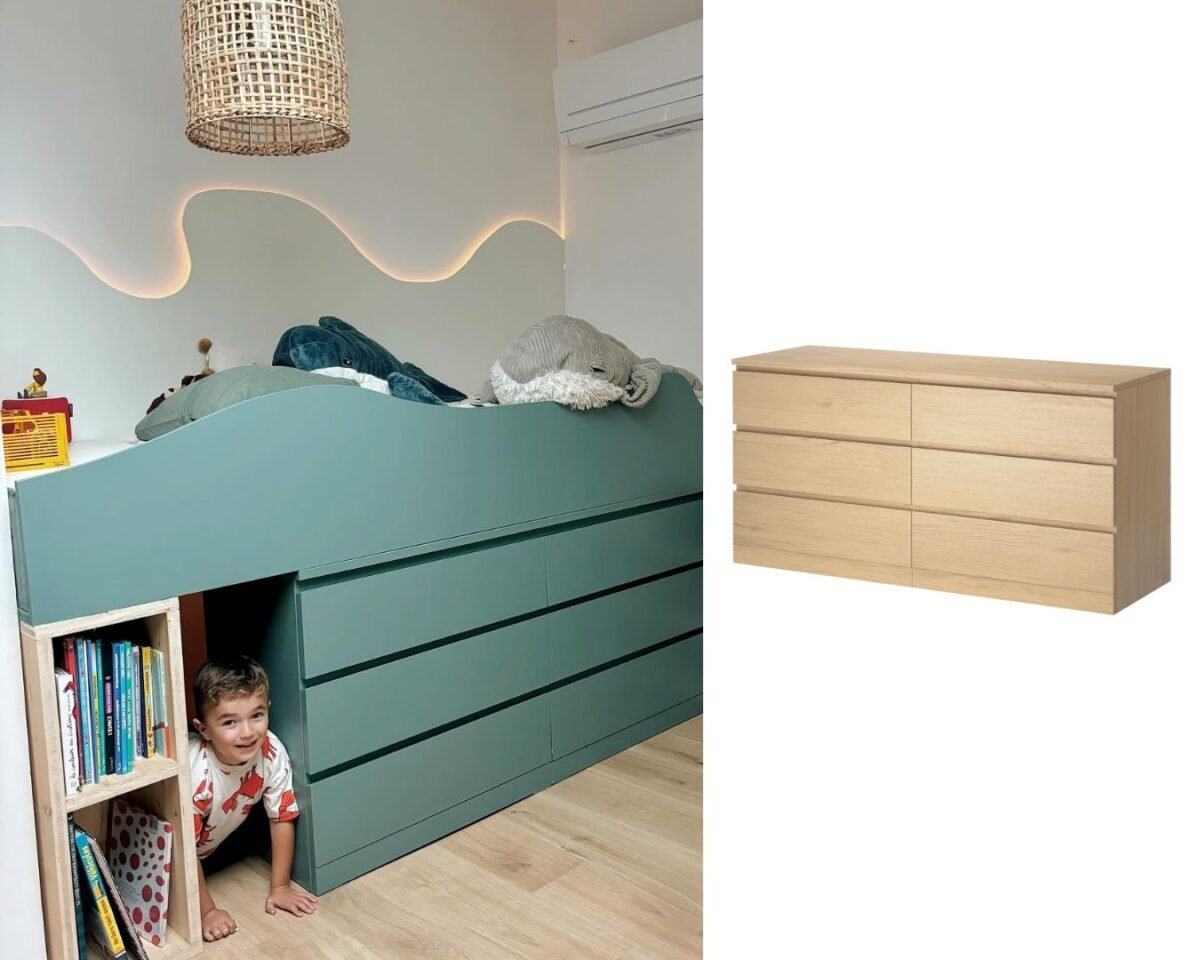IKEA dresser hacks - turning a MALM dresser to a platform bed