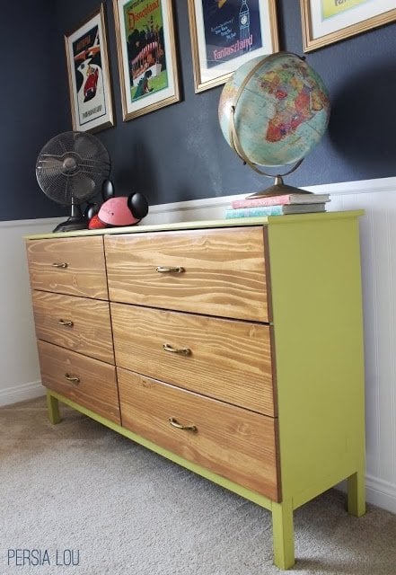 MCM hemnes dresser in lime green