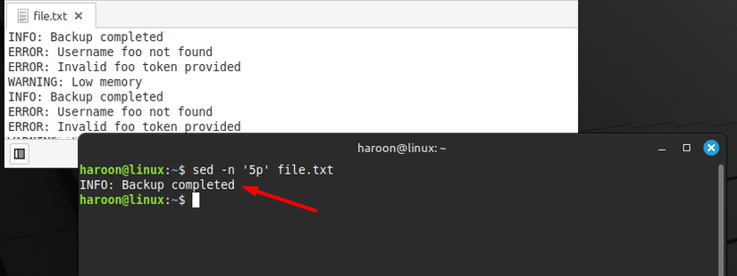 Printing only the specific line of the text file