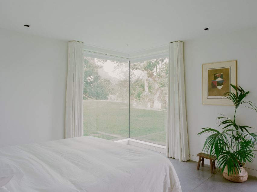 White-walled bedroom