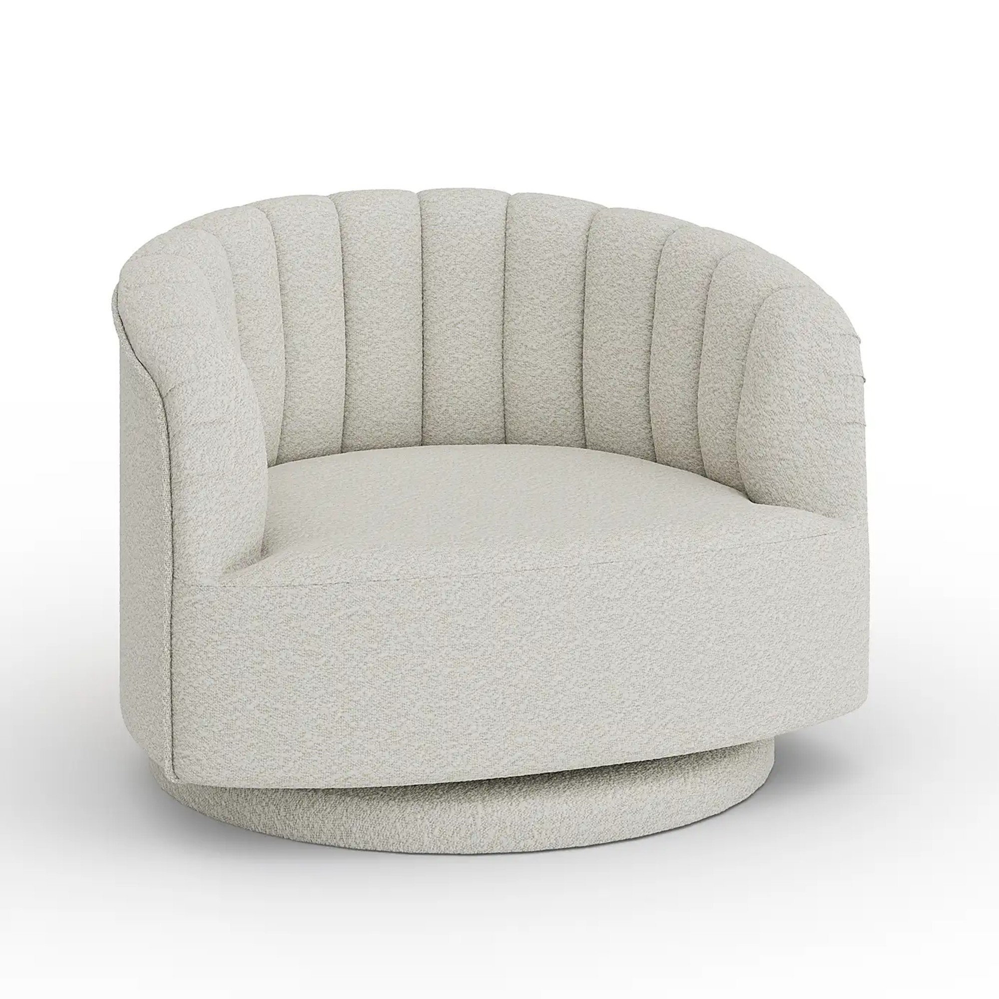 Dunelm Elena Scalloped Swivel Chair
