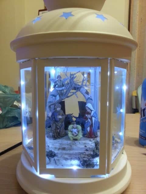 19 - IKEA Hackers nativity scene in IKEA lantern
