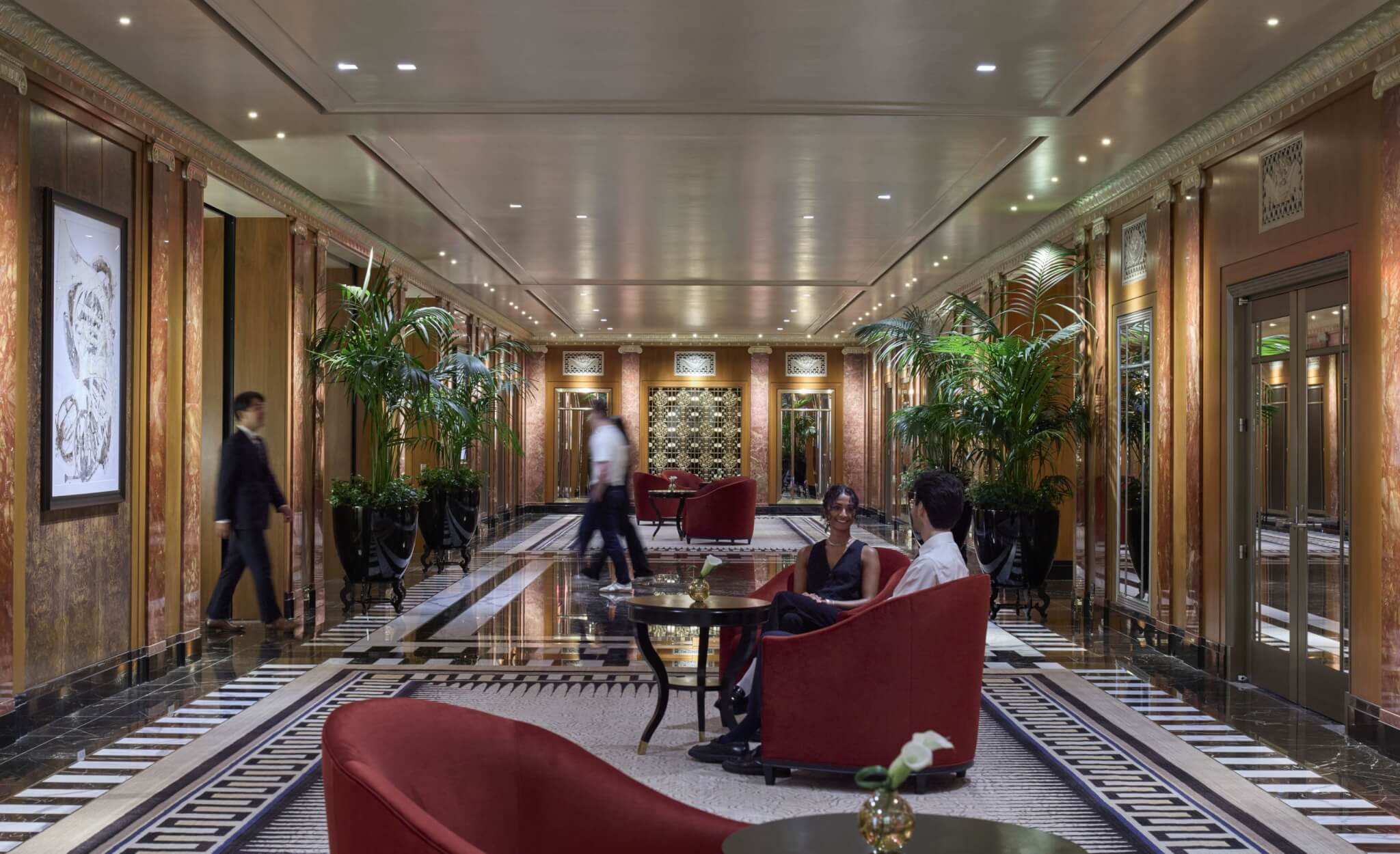 Interior view of the Waldorf Astoria