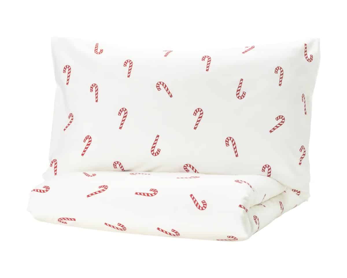 LÖVSÅNGARE Candy Cane Duvet and Pillowcase