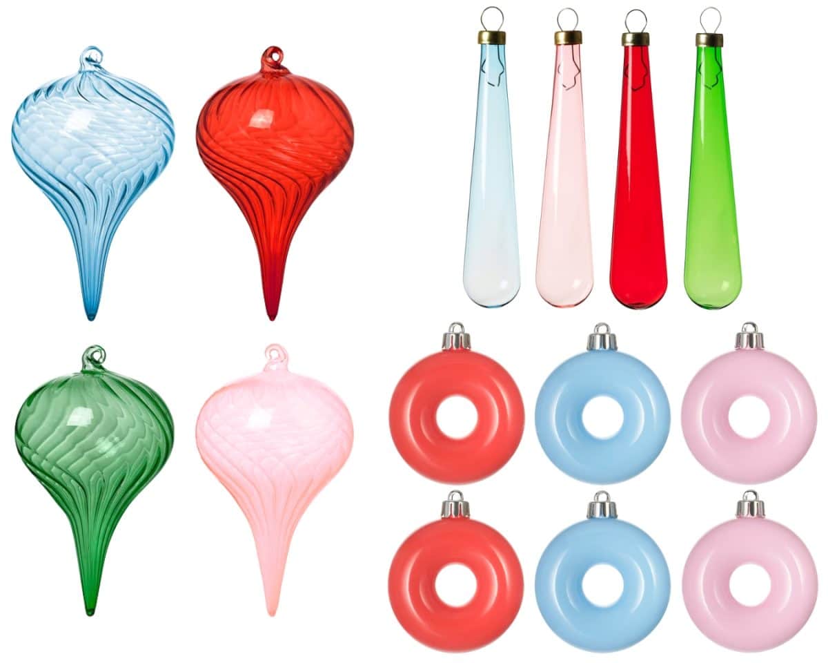 VINTERFINT Mixed Colors Baubles, Teardrop Ornaments, Tree Ornaments