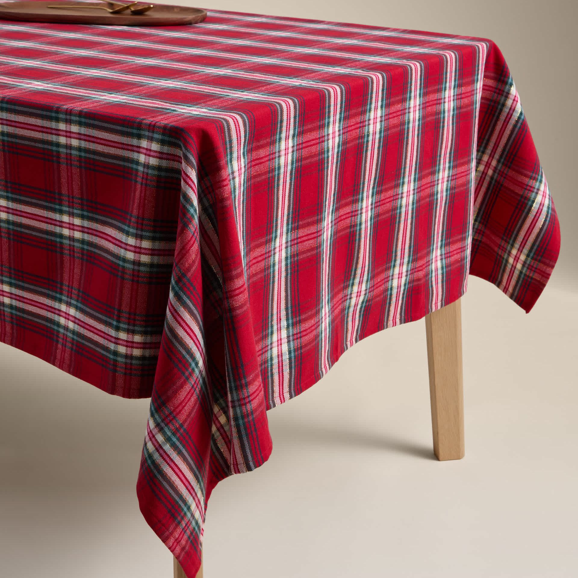 Cotton Rich Tartan Tablecloth