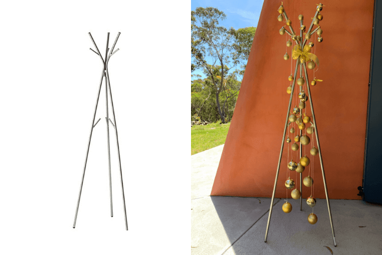 alternative-christmas-tree - IKEA Hackers coat rack tree