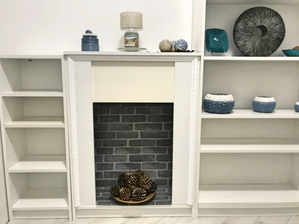 billy-fireplace-2a - IKEA Hackers decorative fireplace