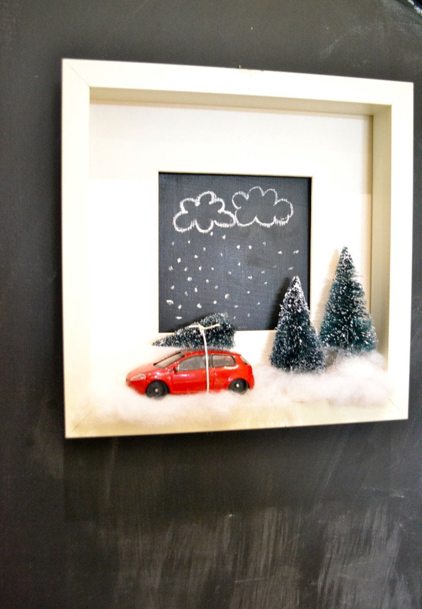 car2 - IKEA Hackers winter vignette in RIBBA picture frame