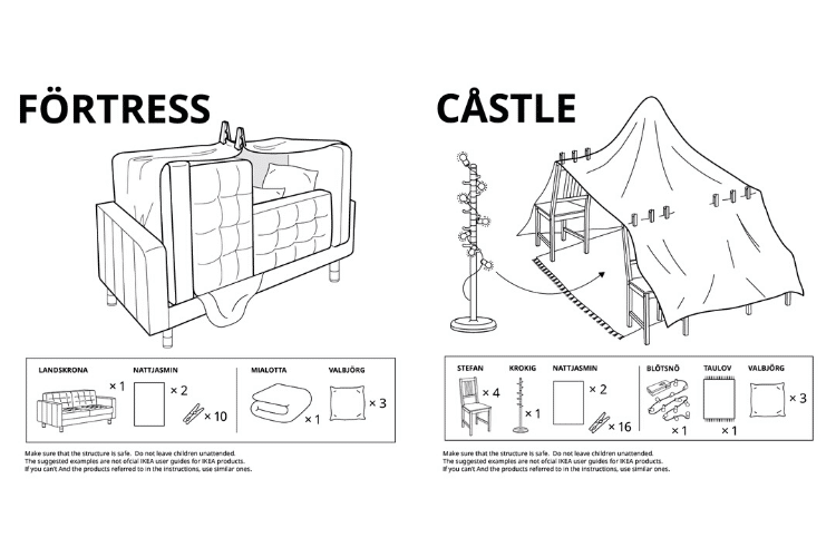 ikea-blanket-fort - IKEA Hackers blanket fort castle