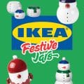 IKEA VINTERFINT Cookie Tins - Santa Claus Jar, Snowman Jar With Lid, Set of Snowman Tins