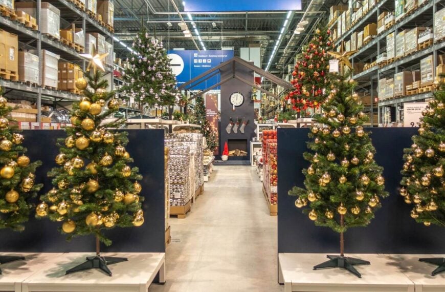 ikea store at christmas