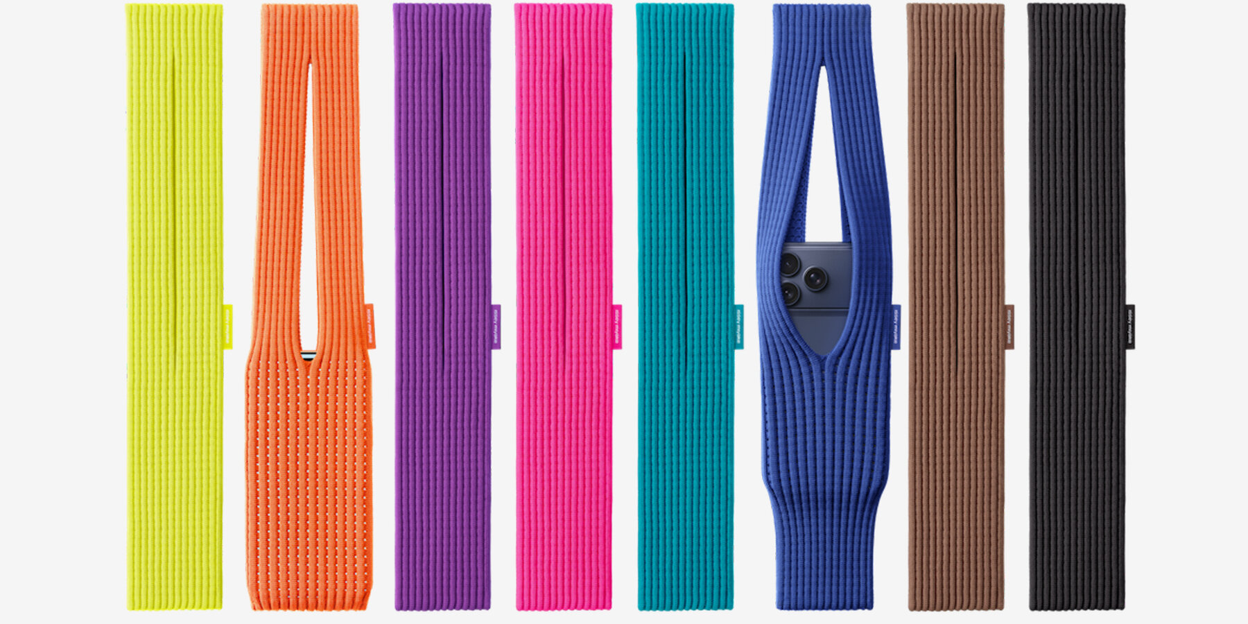 issey miyake & apple craft 3D-knitted 'iPhone pocket' as a wearable way to carry your device