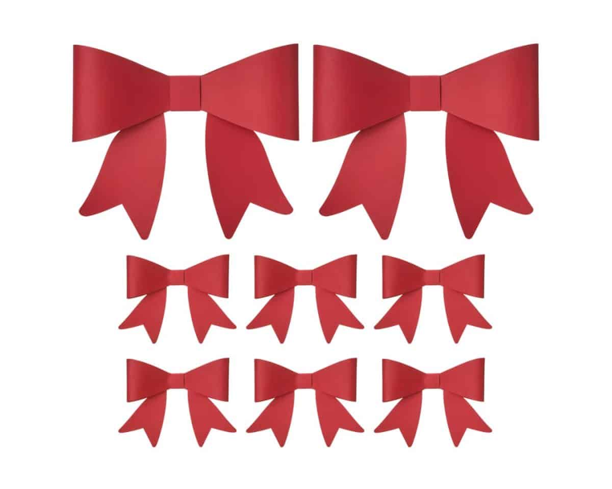 12 - IKEA Hackers VINTERFINT Red Bow Ornaments