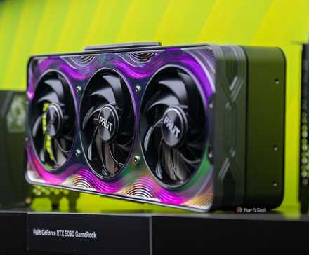 Palit NVIDIA GeForce RTX 5090 GPU on display.