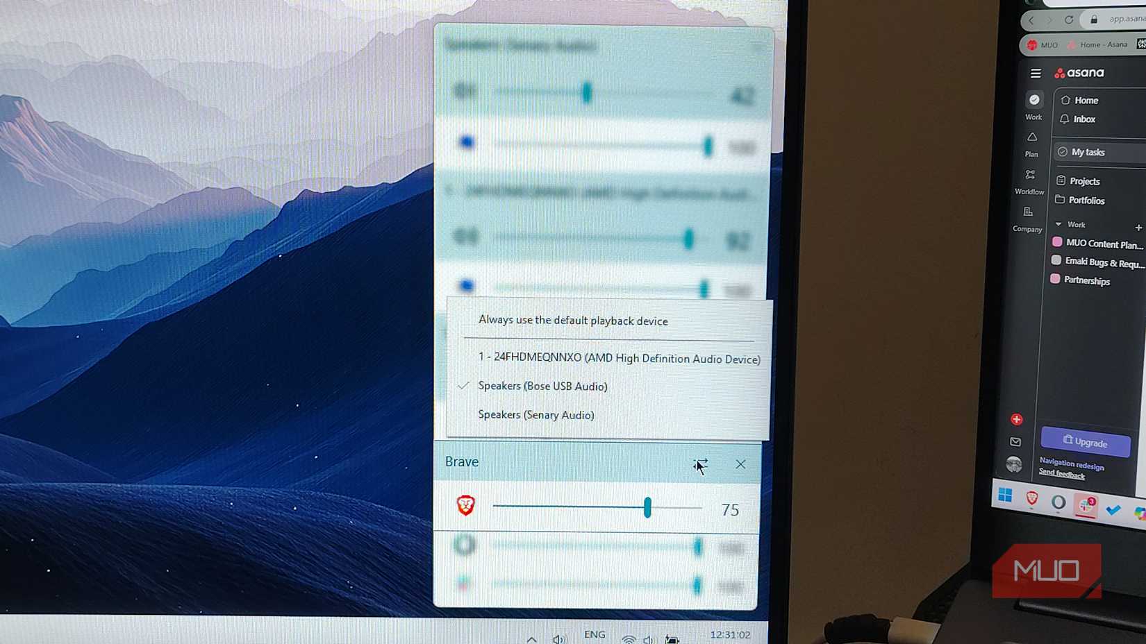 choose the output source for individual apps.