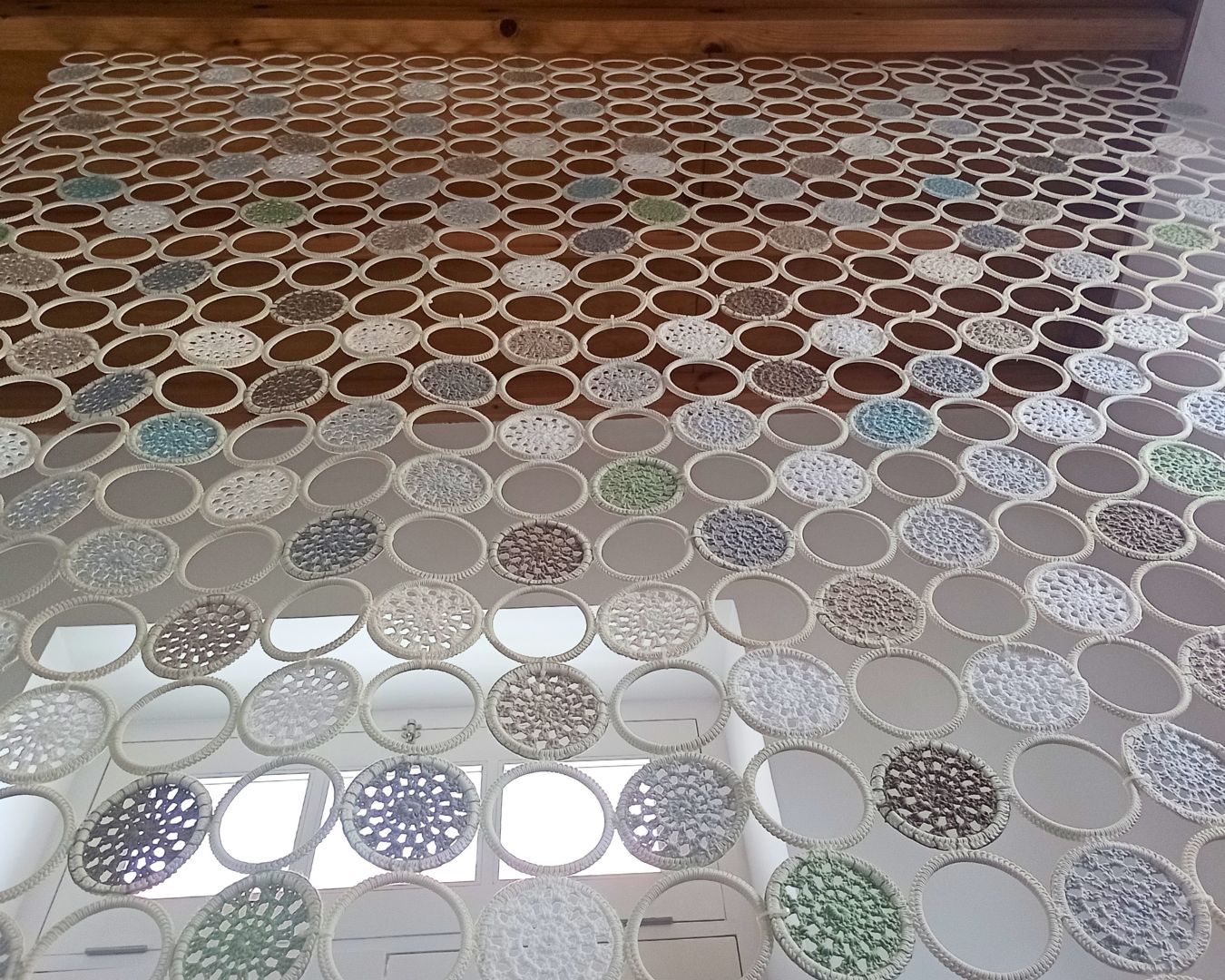 room-divider-crochet-curtain-doilies - IKEA Hackers best IKEA Hacks of 2025 - crochet divider