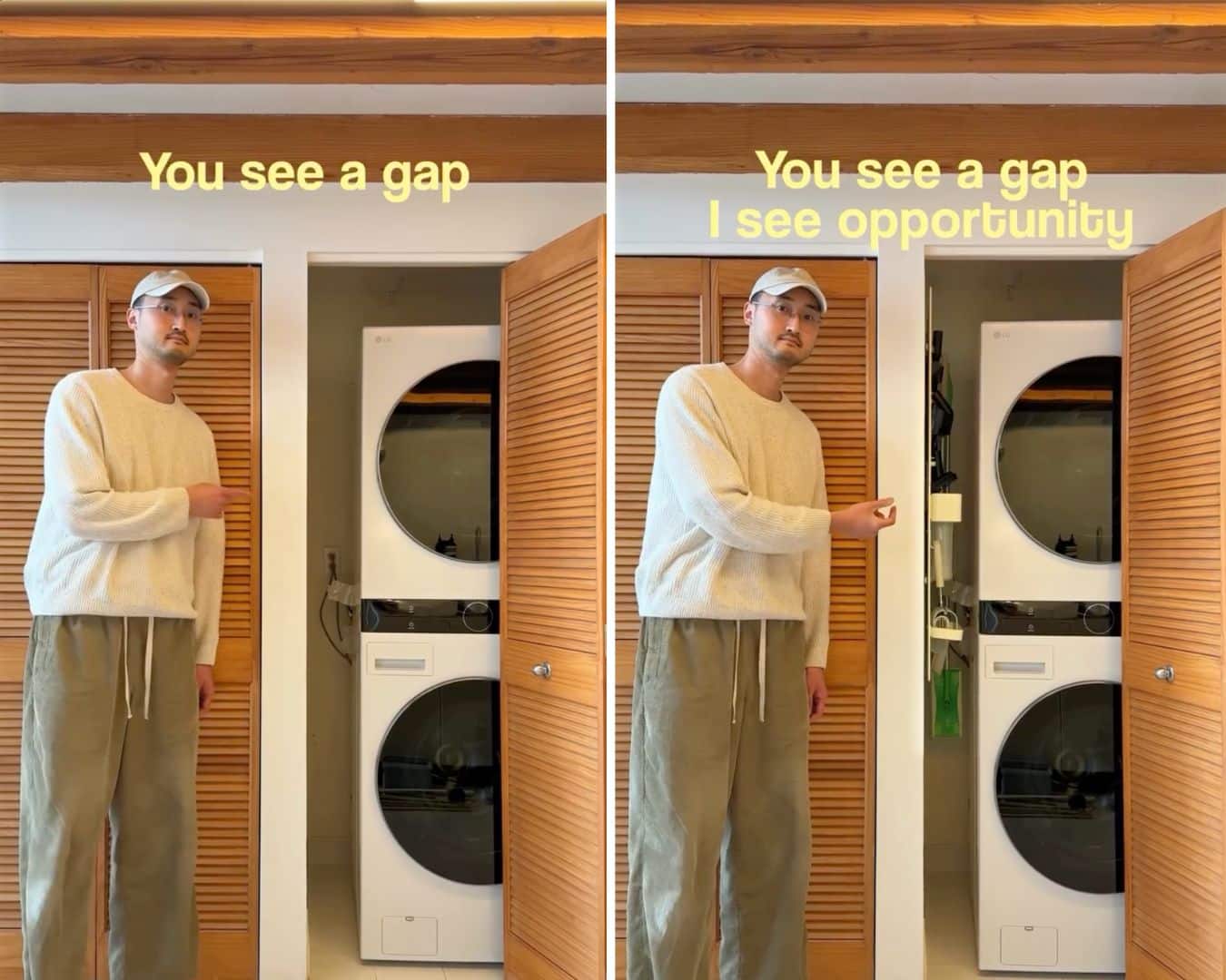 sliding-pegboard-storage-wall - IKEA Hackers best IKEA Hacks of 2025 - sliding pegboard