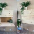 wall mounted desk in cabinet with storage ivar hack