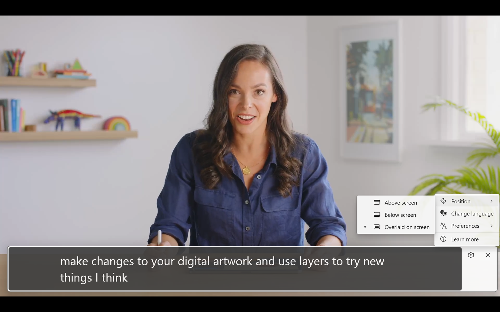 Windows Live Captions Positions